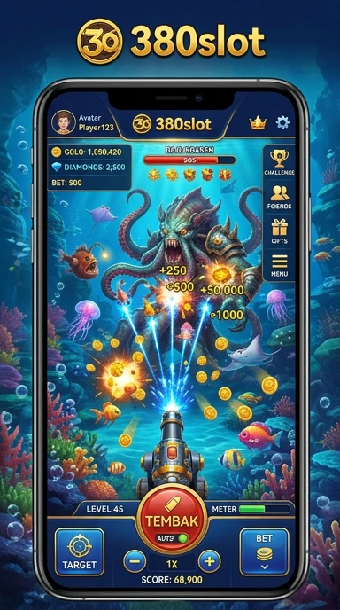 Layar utama 380slot — antarmuka bersih setelah instalasi